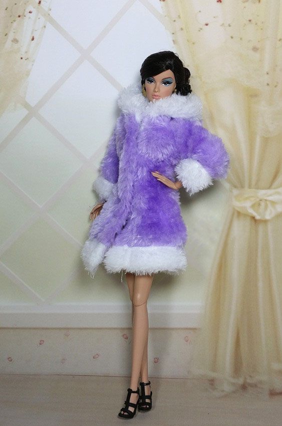 New 3 PCS Lovely Fashion Winter fur Coats Clothes/Outfit For Barbie Doll C033 | eBay