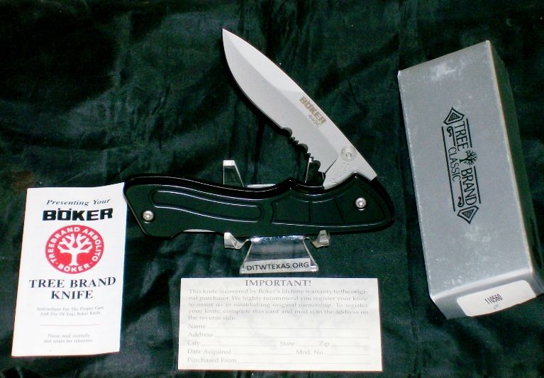 Boker Auto Clip Lockback Knife 43/8" Cl Limited Edition Serial 378 W