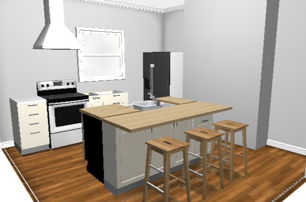 Need help with very Awkward kitchen layout!!