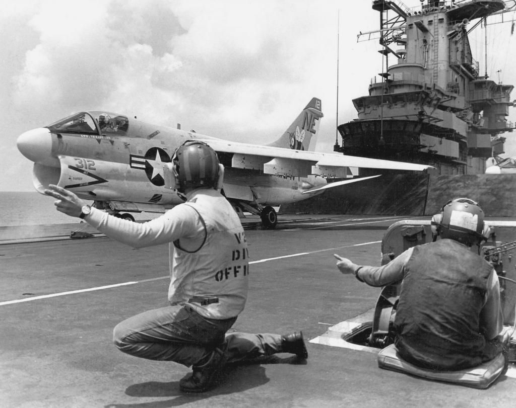 A-7E_VA-113_on_cat_of_USS_Lexington_CVT-