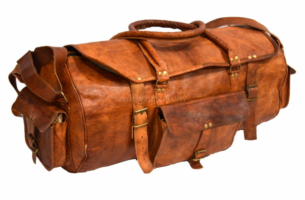 Vintage Leather Duffel Bag 78