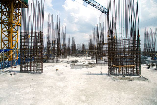 Thi công cột sàn tầng 8 block B