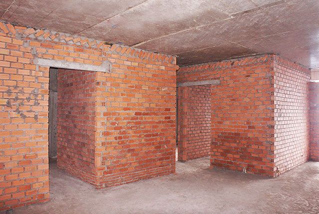 Xây tường bao căn hộ tầng 18 - block B