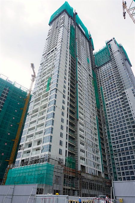 Tiến độ thi công tòa Park 5 (cập nhật ngày 15/10/2016): Đã cất nóc, đang hoàn thiện.