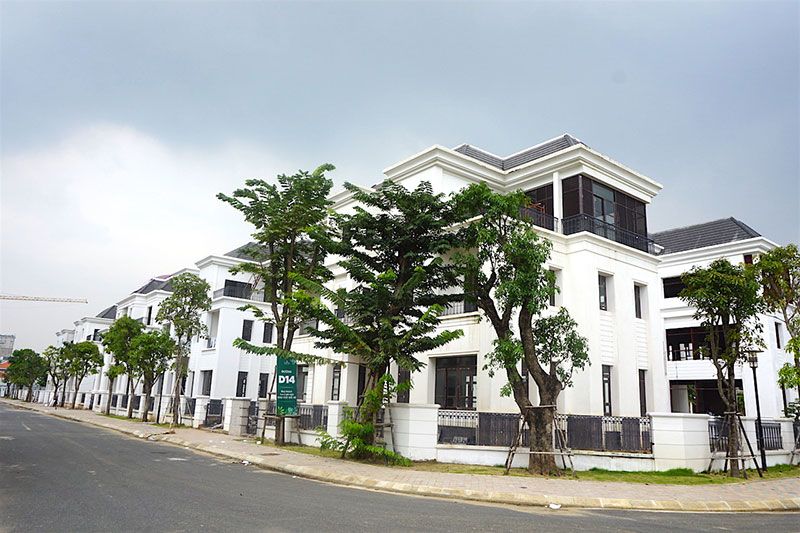 Tiến độ thi công khu Biệt thự The Villas (cập nhật ngày 15/10/2016): Đang hoàn thiện và trồng cây xanh, một số căn đã hoàn thiện.