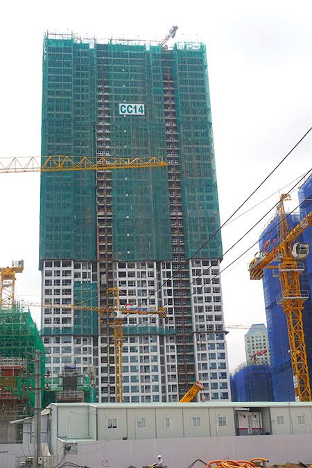 Tiến độ thi công tòa Landmark 3 (cập nhật ngày 11/10/2016): Đang lên sàn 45.