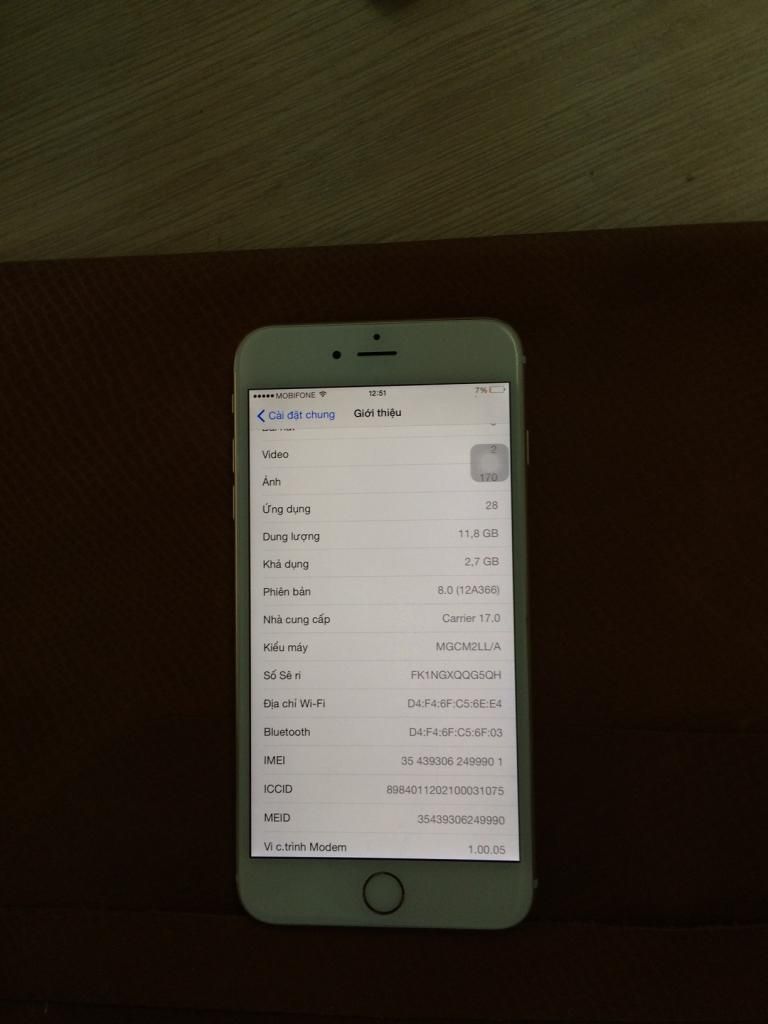 IP6 plus gold 16G full box, phiên bản word, hàng US đây...!!! - 12